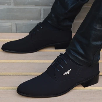 Italienske herresko mode black Navy mænds læder moccasin spids tå classic mænd bryllup sko sapatos masculino