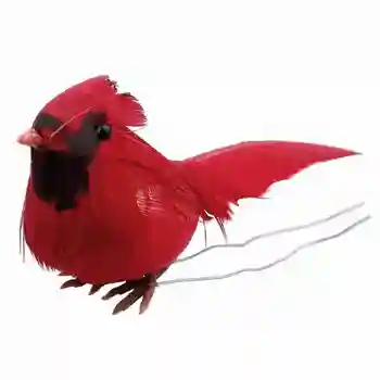 10stk Jul Kardinal Fugle Kunstige Røde Fugl juletræ Vedhæng Naturtro Dekorative til Festival Party 2021