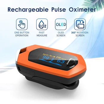 Genopladelige Fingerspids Pulse Oximeter Digital Blodets Ilt-Mætning Meter SpO2 PR pulsmåler Finger Oximetro