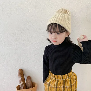 Hot Salg Vinteren og Efteråret Drenge Pullover Sweater Basic Rullekrave Shirt til Børn Strikket Sweater for Kids Baby Pige Tøj