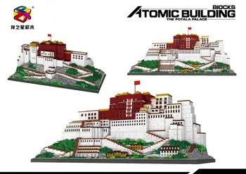 10000pcs+ PZX9922 Potala Palace byggesten Kina Tibet Berømte Arkitektur, Micro Mursten Diamant Blok Legetøj For Børn