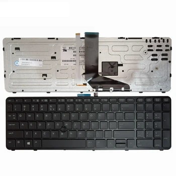 GZEELE NYE engelske bærbar baggrundsbelyst tastatur TIL HP for ZBOOK 15 17 G1 G2 PK130TK1A00 SK7123BL OS sort Ramme