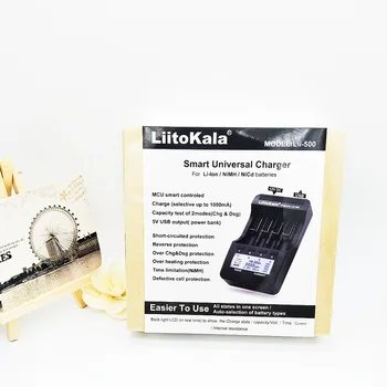 NYE LiitoKala lii-500 3,7 V 18650 26650 oplader+ 4stk LGDBHG2 3,7 V 18650 3000mah High power udledning Genopladeligt batteri 30A