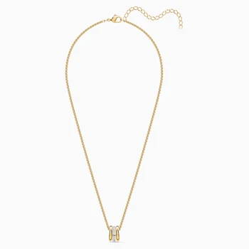 2020 Mode Smykker SWA Nye STEN Halskæde Gul Guld Tre Generøse Runde Dekoration Crystal Kvindelige Romantisk Gave