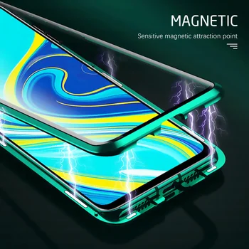 360° Ful cover med Magnetisk Flip case Til Xiaomi Redmi ntoe 9 Pro 9s xiomi redmy ikke 9 9s dobbeltsidet Glas telefon beskyttende coque