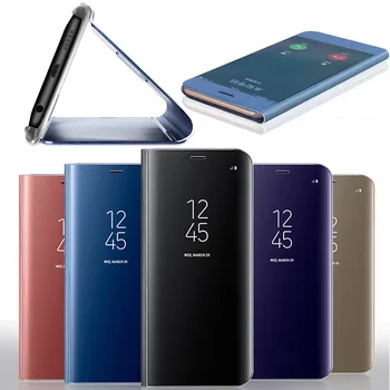 S9 plus-taske til Samsung s9 tilfælde dække Flip clear view mirror cover til samsung galaxy s9 s8 plus s6 s7 kant note 8 9 tilfælde capa