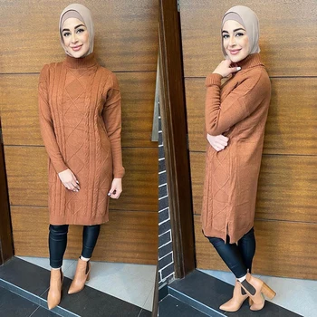 Vinter Sweater Abaya Dubai Tyrkiet Muslimske Mode Hijab Kjole Amerikansk Islam Tøj Abayas For Kvinder De Moda Musulman Femme