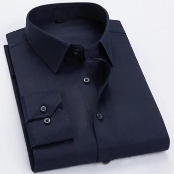 BOLUBAO Mænd Brand Business Skjorter Lomme Dekoration Mænds Shirts ensfarvet Enkelhed Cardigan Trøjer