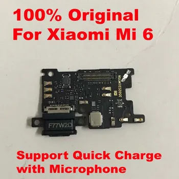 Oprindelige Opladning Port PCB Board USB Oplade Dock-Stik med Mikrofon Flex Kabel Til Xiaomi Mi 6 Mi6 M6
