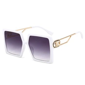Ny Mode Solbriller Designer Luksus Mærke Square Solbriller Kvinder Vintage Overdimensionerede 2021 tendens Kvindelige solbriller Nuancer Til Ve