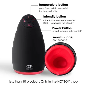 6Speeds Vibrerende Intelligent Heat håndsex cup El-Slikke, Sutte Automatisk Oral Sex Machine sex legetøj til mænd masturbatings