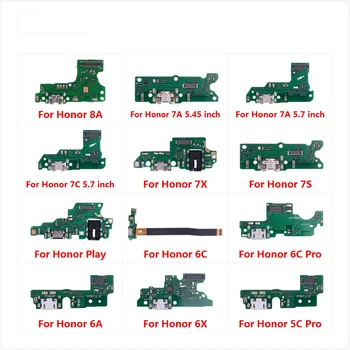 Opladning Port Stik Board Flex Kabel Til HuaWei Honor Spil 8A 7A, 7C 7X 7S 6A 6C 6X 5C Pro Med Mikrofon Mic Reservedele