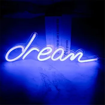 Drøm Neon Skilte Led lys USB-for Pub Køligt Lys Væg Kunst, Soveværelse Bar Dekorationer boligtilbehør Party Ferie Skærm