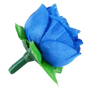 LIXF 50 kunstige roser, 3 cm høj, bryllup dekoration, navy blå