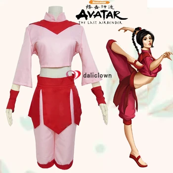 Anime Avatar Den Sidste Airbender Ty Lee Cosplay Kostume Til Kvinder Voksen Lyserød Kjole Kung Fu Ensartet Sæt Hanfu Halloween Kostume