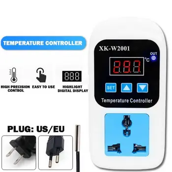 AC 110-220V Digital Termostat Regulator Temperatur Controller Mikrocomputer-Stik Kabel-Outlet -50~110C + NTC Sensor