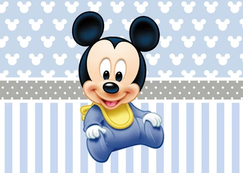 125x80cm Disney Mickey, Minnie Tegnefilm Print Gardin Baggrund Klud Børns Fødselsdag vægdekorationer Baggrund Står