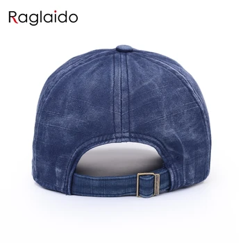 Raglaido denim baseball cap til mænd, kvinder klassisk cap vintage adjustbale solid bomuld efteråret golf snapback cap