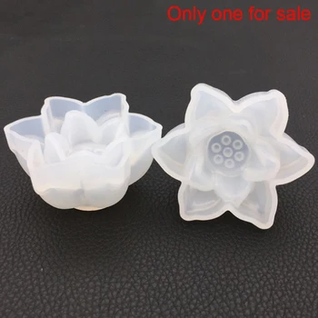 Gennemsigtige Silicone Mould Tørret Blomst, Harpiks Dekorative Håndværk DIY Tre-Dimensionelle Lotus Forme til Smykker