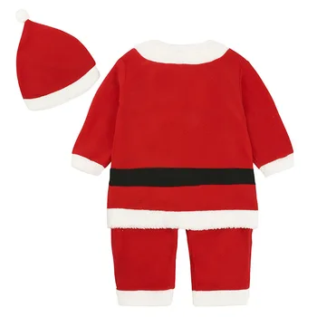 Min Første Jul Kostume Baby Boy Tøj Sæt Baby Pige Santa Claus Lange Ærmer Tops+Bukser+Hat Passer Til Barn Baby Tøj