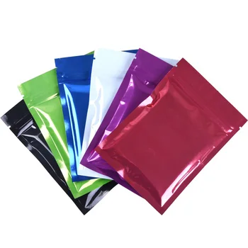 Stor Størrelse 6 farver 1000pcs/masse Metallisk Mylar Selv seal Bags Flad Sort Aluminium folie Pakning af Poser, plast poser
