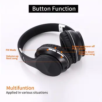 Nye Trådløse Bluetooth-Hovedtelefoner 5.0 Headset HIFI Stereo Hovedtelefon Gaming Hovedtelefoner Med Mikrofon Til PC, Mobiltelefon, Mp3