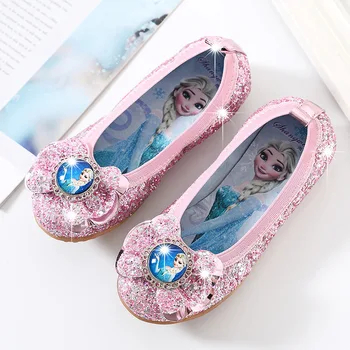 Disney tegnefilm egg roll sko lille pige enkelt sko børn med dans båd sko frosne bløde bund prinsesse elsa sko