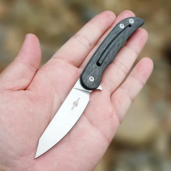 TWOSUN Mini M390 blade folde kniv Lomme Kniv taktiske jagt kniv Udendørs camping værktøj EDC Titanium Carbon Fiber TS158
