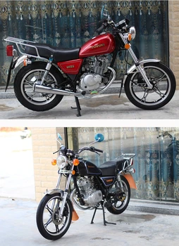 Gratis forsendelse for Suzuki motorcykel dele GN125 tank side cover sort og rød ABS materiale protection board