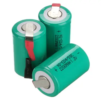 GTF 4STK 2200mAh 4/5 SC Ni-CD Batteri 1,2 V Sub C-batterier med tab til el-Værktøj
