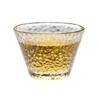 Guld Glas Kop Te med Glod Rim i Japansk stil med Kung Fu Tilbehør Grøn Puer Tekopper Kinesiske Te-Skålen Teaware Sæt