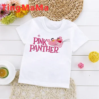 Pink Panther top t shirt t-shirt boys children kids Anime cartoon graphic fashion tees