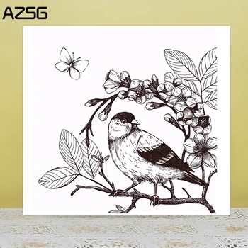 AZSG Syngende Fugl Klare Stempler/Forseglinger For DIY-Scrapbooking/Kort fremstilling/Album Dekorative Silikone Stempel Håndværk