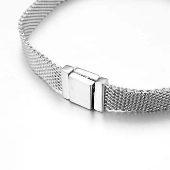 2019 Nye Ægte 925 Sterling Sølv Clip-Perle-Charme Armbånd Ur Passer Oprindelige Refleksion Armbånd Smykker at gøre for Kvinder
