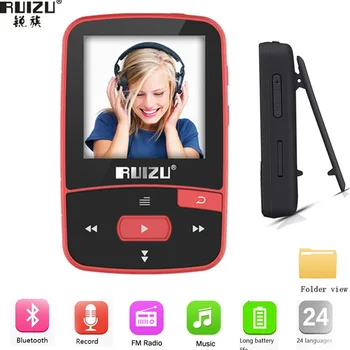 Ruizu Sport Lyd Mini Bluetooth Mp3-Afspiller Musik Lyd Mp 3 Mp-3 Med Radio Digital Hifi Hi-Fi-Skærmen Fm-Flac Usb 8Gb Tabsfri