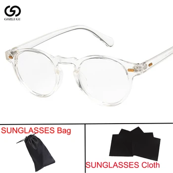 2019new Steampunk solbriller mænd er Europa og Amerika solbriller retro runde large frame briller plastik gennemsigtig ocean linse