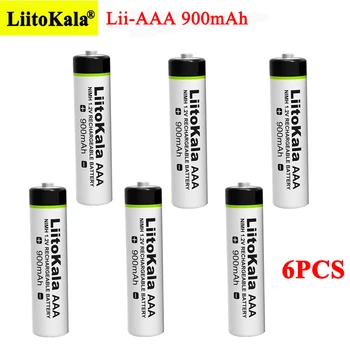 6stk LiitoKala Oprindelige AAA-900mAh 1,2 V NiMH-Batteri Genopladeligt Batteri til Lommelygte, Legetøj,fjernbetjening
