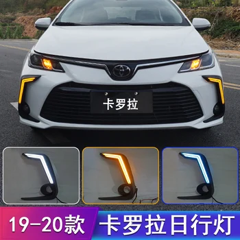 2STK Bil LED KØRELYS Kørelys For Toyota Corolla 2019 2020 Gule blinklys 12V tågelys Dekoration Kofanger Lys