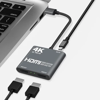 1080P 60fps Video Capture-Kort 4K-Konferencer Lyd Multifunktions-Loop Out HDMI-USB3.0 Live Streaming Til Gaming Kanaler
