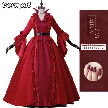 Spillet Identitet V Crimson Fru Rød Mary Red Monitore Lolita Kjole Cosplay Kostume Halloween Dragt Til Kvinder Outfit Ny