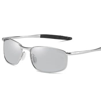 Misfarvning Polariserede Solbriller Mænd Brand Designer Rektangel Rektangel Solbrille Herre Kørsel Sol Briller UV400-Brillerne