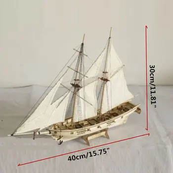 Nye DIY Træ Sejlbåd Samling Model Montering Bygge-Kits Skib Model Harvey Diy Træ Sejlbåd Legetøj