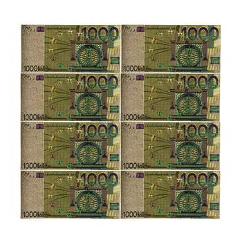 Farve Eurosedler 10stk/masse 200 EUR Guld Folie Seddel til Indsamling og Gaver EU-Penge Udsøgt Håndværk