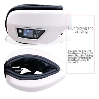 4D Smart Airbag Vibrerende Eye Massager Electric Eye Care Massageapparat Varm Komprimere Bluetooth-Eye Træthed Massage Briller