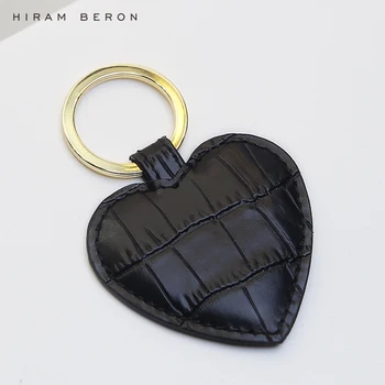 Hiram Beron Peronsalize Gratis croco læder mønster søde nøgle holder med hjerte form dropship