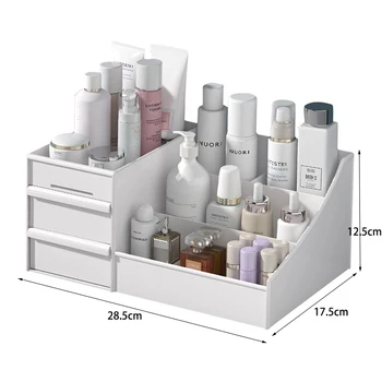 Makeup Organizer Desktop Storage Box Skuffe til Diverse Kosmetiske Stor Kapacitet Makeup Box Smykker, Neglelak og Makeup Container