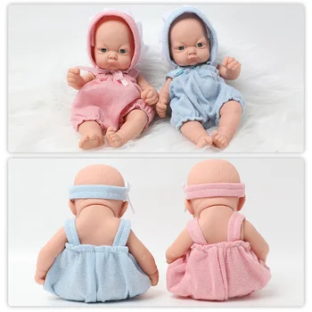 10 tommer simulering genfødt bebe Silikone, vandtæt nyfødte 26cm Realistisk Baby Doll tørklæde sok sæt til Legetøj, som børn gaver