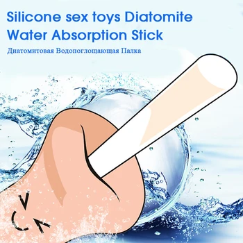 Voksen Blød Silikone sexlegetøj Diatoméjord Affugtning Ren Stick vandabsorption Stick Håndsex Udstyr for Mænd