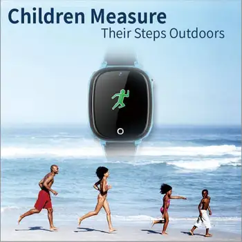 Børn Anti-Tabte Gps Tracker Smart Ur Sos-Opkald Sikker Armbåndsur Vandtæt Hw11 Sort