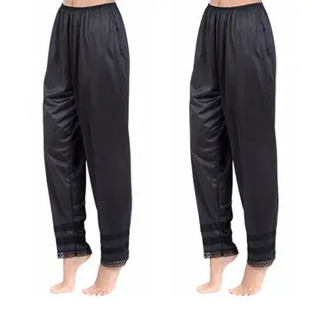 3 Farver Kvinders Bløde Liner Slip Pyjamas, Nattøj Nat Bunde Lounge Bukser Plus Størrelse M-2XL